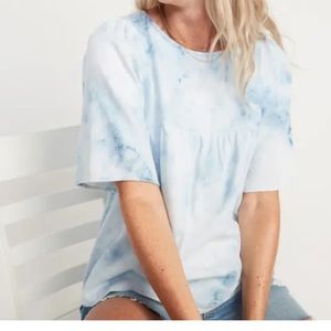 NEW Old Navy Tie Dye Denim Swing Top Blouse Medium
